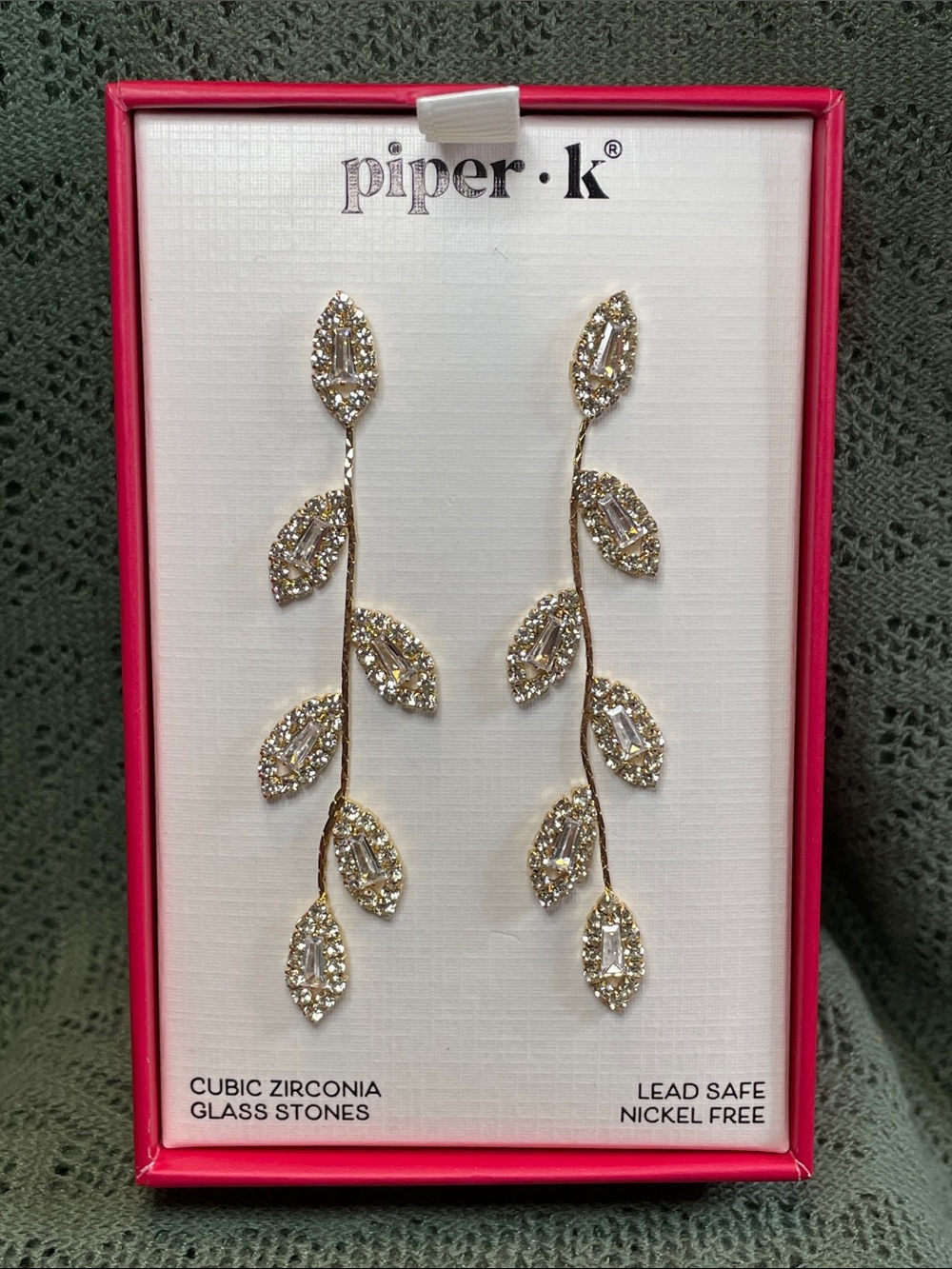 Piper K Gold Leaf Dangle Earrings